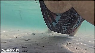 Underwater Creampie Coz Stranger Cum Inside Me On The Beach