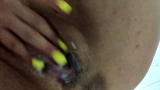 Creamy Pregnant Girlfriend's Solo Orgasm