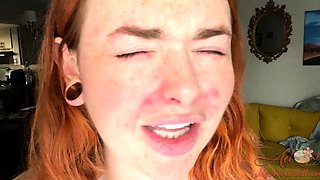 Amateur Redhead POV blowjob ENHANCED