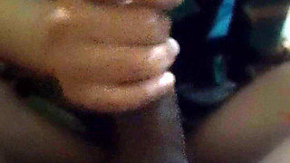 Sweet Hand Squeezing Black Cock