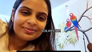 Indian Tamil Wifey Displays Fun bags on VC and Nailing
