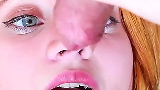 18 Year Old Victoria Greene Sucks Cock And Gets Her Uniform Soaked Under The Milking Table