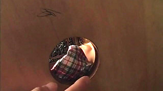 Pretty Babe Gets Facialized in the Gloryhole Confessions Cabin