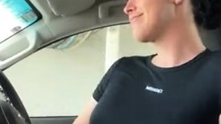 Haydie May Bird Masturbates In The Car Wash