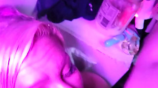 Daddy's Cumming Huge Load All Over My Titties in the Closet