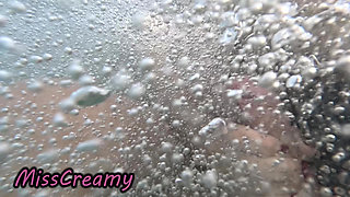 Public Pool Stepsister Dick Flash Risky Handjob Crowd Watching Cumshot 4K