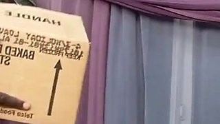 Black sexy teen brings a package