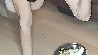 Real BDSM for a Married Couple! Fucking, Milk in the Ass, and Eating Bananas off the Floor!