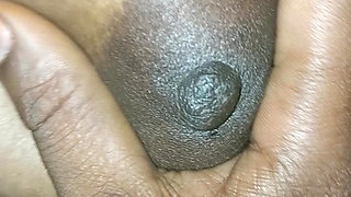 Indian village house wife and housband enjoying movement