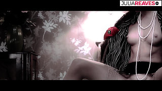 Hot MILF Fingers the Big Penis with Her Feet