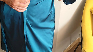 Sexy milf strips in hotel room and shows off her big natural tits