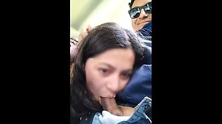 Naughty Student Gives Teacher a Secret Blowjob in College Parking Lot