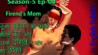 S-5-ep-04 Desi Chubby Pooja Bhabhi Was Fucked All Night by Her Stepson and His Friend