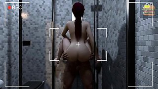 Brunette is shafted in a 3D fucking