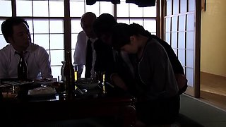 Tiny Japanese babe hardcore spitroasted