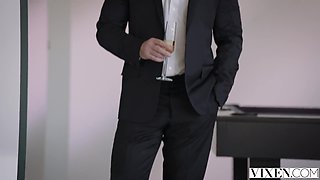 Kira Noir and Harley Dean Take Turns Riding in Intense FFM Threesome