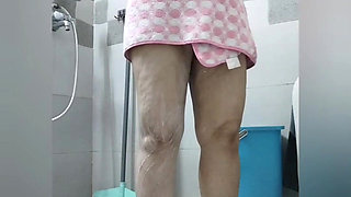 Indian Stepmom Shower Striptease