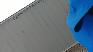 Leave My Cell Phone Recording My Stepmom While Cleaning the Sidewalk