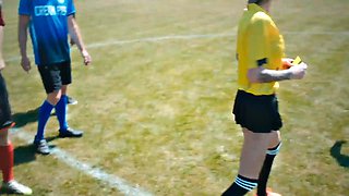 Fit Milf Takes Brutal Public Gangbang from 10 Footballers with Relentless Anal Pounding and Creampie