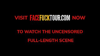 Face Fuck Tour - Blonde Stunner Candee Licious Gagging On Fat Dick