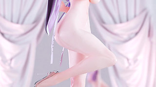 [mmd] Weak Sound Sent Bright Moon Purple Ancient Style Hanfu Big Tits Exposed Small Pussy White Tiger