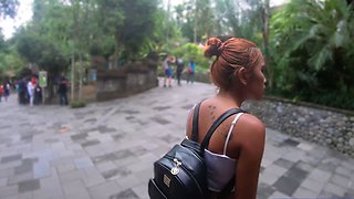 Tourist park visit and sex at home after
