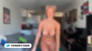 NUDE Petite Teen Try On See Through Fish Net Lingerie