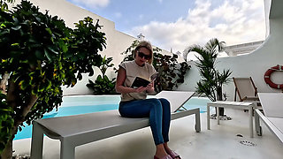 Locked Outside I Couldn't Hold It & Wet My Jeans by the Pool