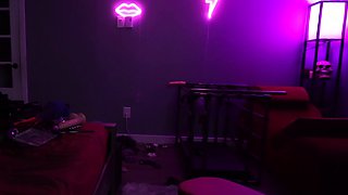 Hot amateur chick riding toy and fingering on webcam