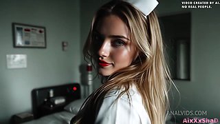 Hot Nurse Came To Take My Tests, But Took My Cock In Her Mouth, Fucked All Her Holes And Cum In Her Pussy [Ai Generated]