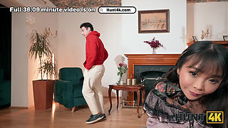 HUNT4K. Busty Japanese tourist is fucking a stranger in front of her stupid boyfriend