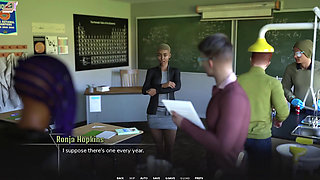 Taboo University #03 - Chem Class with Beatiful Black 18yo and Blue Haired Emo