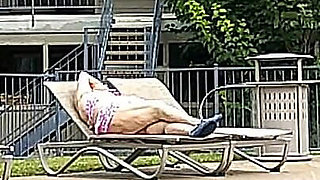 BBW Nurse Vicki and Handsome Harry in Pool Battle