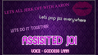 Assisted Masturbation Lets All Jerk off with Aaron and Pop Jizz Everywhere JOI