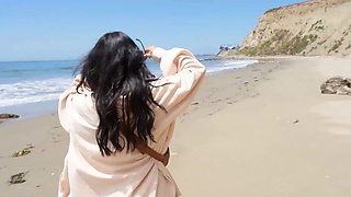 Brother's wife takes me to nude beach CHEATS on her husband - Cami Strella x