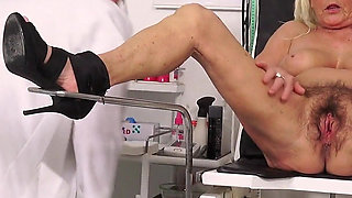 Cervical Screening of Hairy Granny Lola Wild