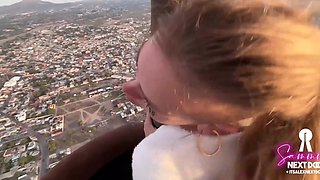 Sex Over Egyptian Pyramids: Lovely Slim Babe Makes Love To Her BF During Their Hot Air Balloon Ride