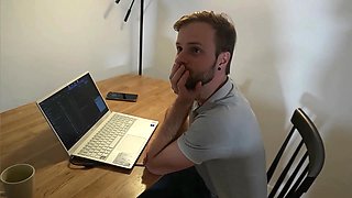 Cheating slut can't help herself when resisting two big black boners