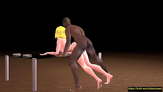 Android 18 Doggy Cheating Over Desk