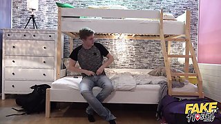 Cute Kathy Anderson and Cindy Shine - threesome action - Fake Hostel