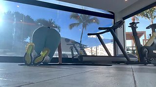 Fit Teen Bubble Butt Fucks Personal Trainer After Gym Workout