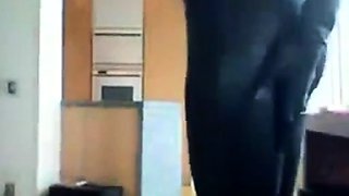 Smoking Hot Brunette Milf in Latex Catsuit and Boots