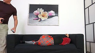 Red lace panties and red hijab