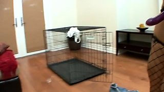 Latex clad lesbo strapon fucks and fingers fetish hoes pussy