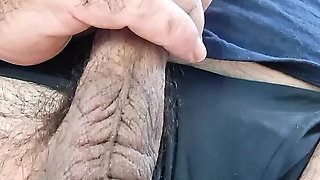 Jerking off my fat little cock
