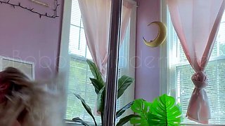 Amateur striptease and Solo masturbation