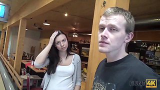Watch as a hot Czech teen gets paid for a blowjob in POV while being hidden by her cuckold boyfriend