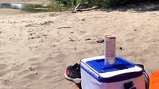 Cuckold Husband Films His Girl's Orgasm at a Nude Beach