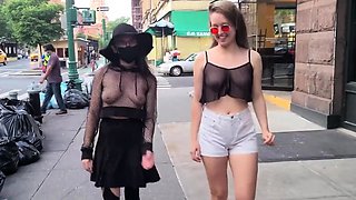 Shy Goth Exhib's Daring Outdoor Walk and Top Change in