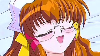 Sexy anime maid sucks dick